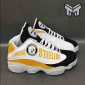 Pittsburgh Steelers Air Jordan 13football White Black J13 Shoes Type01.jpg - demo10