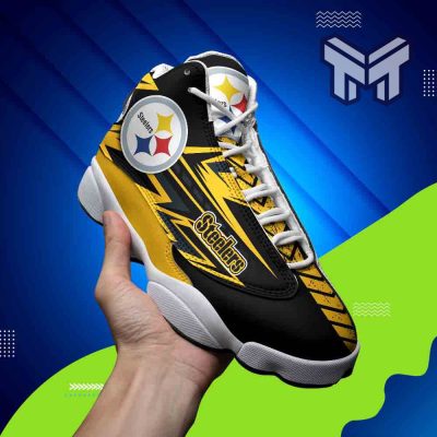 Pittsburgh Steelers Air Jordan 13,Nfl White Black J13 Shoes