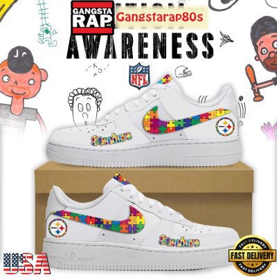 Pittsburgh Steelers Autism Awareness Limited Edition Air Force 1 Sneakers Shoes
