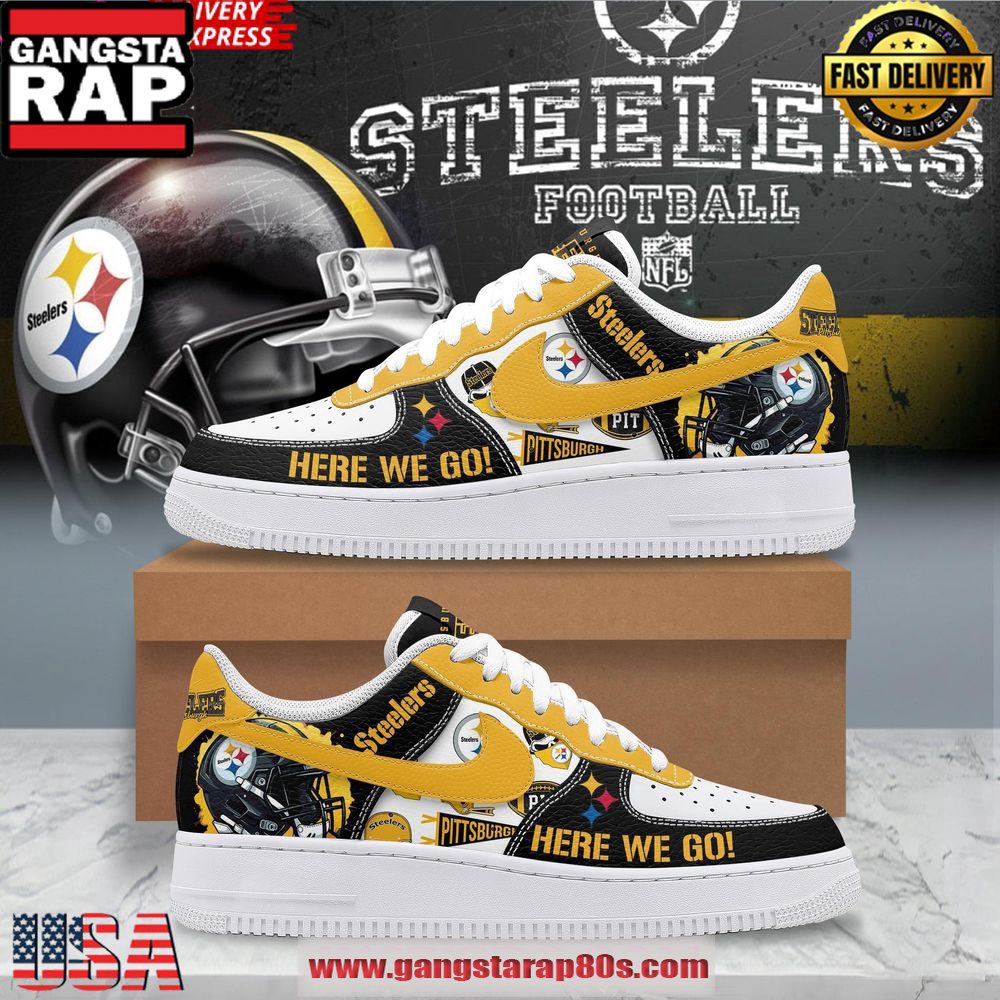 Pittsburgh Steelers Here We Go Special Air Force 1 Running Sneakers Shoes Pittsburgh Steelers Here We Go Special Air Force 1 Running Sneakers Shoes