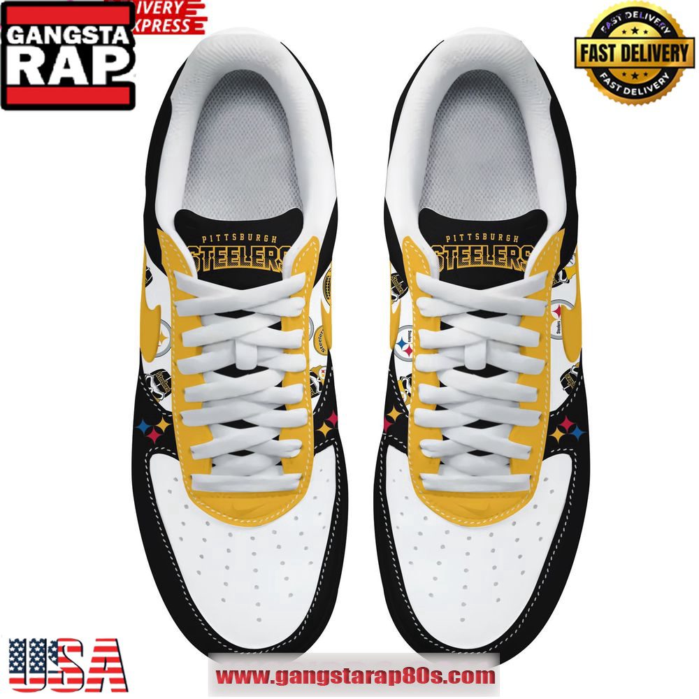 Pittsburgh Steelers Here We Go Special Air Force 1 Running Sneakers Shoes Pittsburgh Steelers Here We Go Special Air Force 1 Running Sneakers Shoes