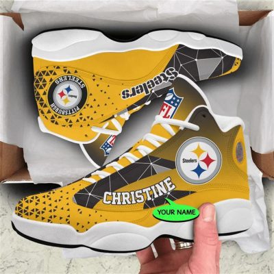 Pittsburgh Steelers NFL Custom Name Retro Jordan 13 Shoes
