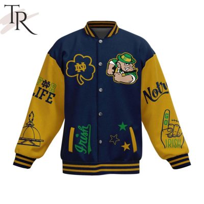 Play Like A Champion Today Notre Dame Fighting Irish Football Baseball Jacket