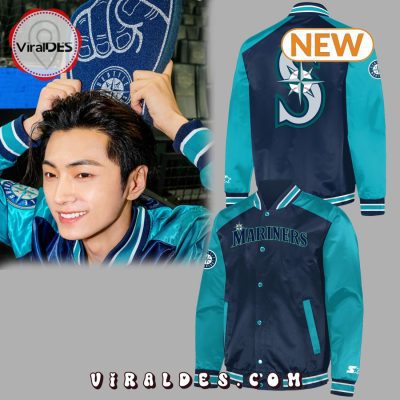 Premium 2024 NHYPEN x Seattle Mariners Jay Baseball Jacket