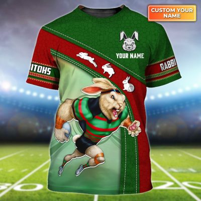 Rabbitohs Fans Personalized Name 3D Tshirt 2323