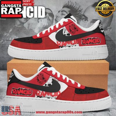 Rancid Band New Special Edition Red Air Force 1 Sneakers Shoes