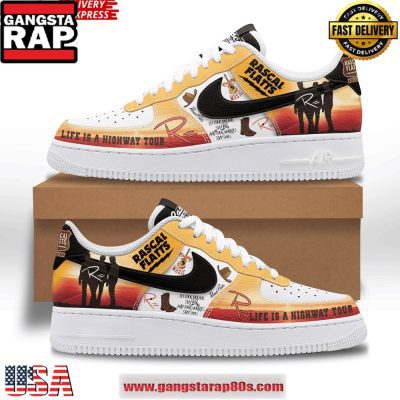 Rascal Flatts Life is a Highway Tour 2025 Air Force 1 Running Sneakers Shoes