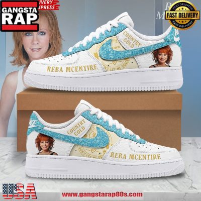 Reba McEntire Country Gold Limited Air Force 1 Running Sneakers Shoes