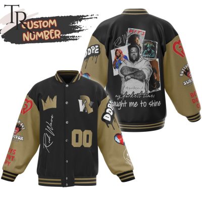 Rod Wave My Darkest Times Taught Me To Shine Baseball Jacket