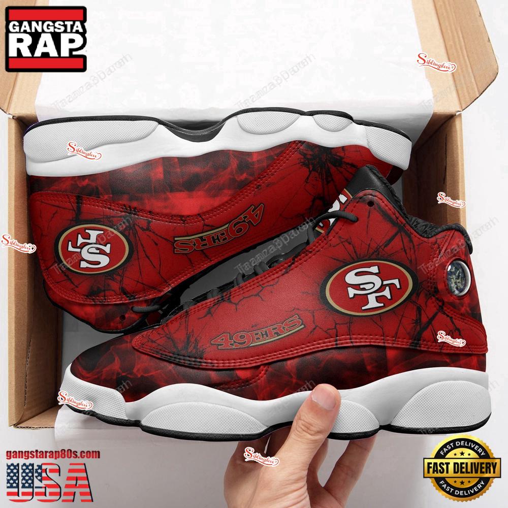 NFL San Francisco 49ers New Design Air Jordan 13 Running Sneakers Shoes For Fans NFL San Francisco 49ers New Design Air Jordan 13 Running Sneakers Shoes For Fans