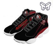 San Francisco 49Ers Air Jordan 13,Fans Sport Shoes Nfl Big Logo White Black J13 Shoes