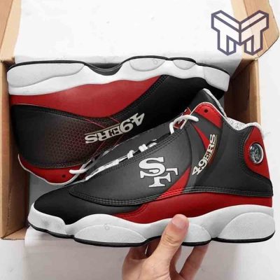San Francisco 49Ers Air Jordan 13,Nfl Fans Sport White Black J13 Shoes Type03