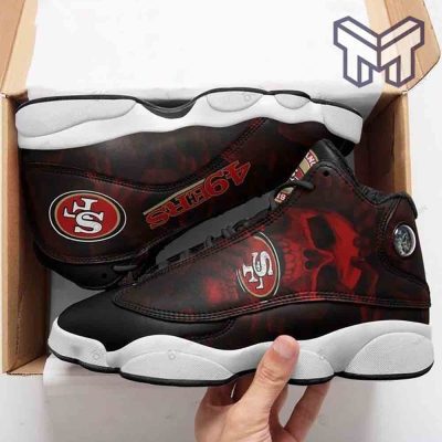 San Francisco 49Ers Air Jordan 13,Nfl Fans Sport White Black J13 Shoes Type06