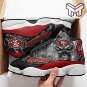 San Francisco 49ers Air Jordan 13nfl Fans Sport White Black J13 Shoes Type07.jpg - demo10