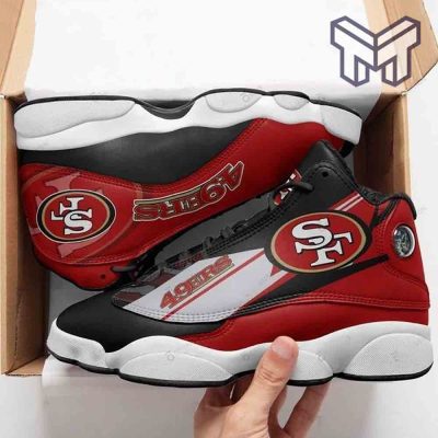 San Francisco 49Ers Air Jordan 13,Nfl Fans Sport White Black J13 Shoes Type09