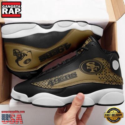 NFL San Francisco 49ers Football New Design Air Jordan 13 Running Sneakers Shoes