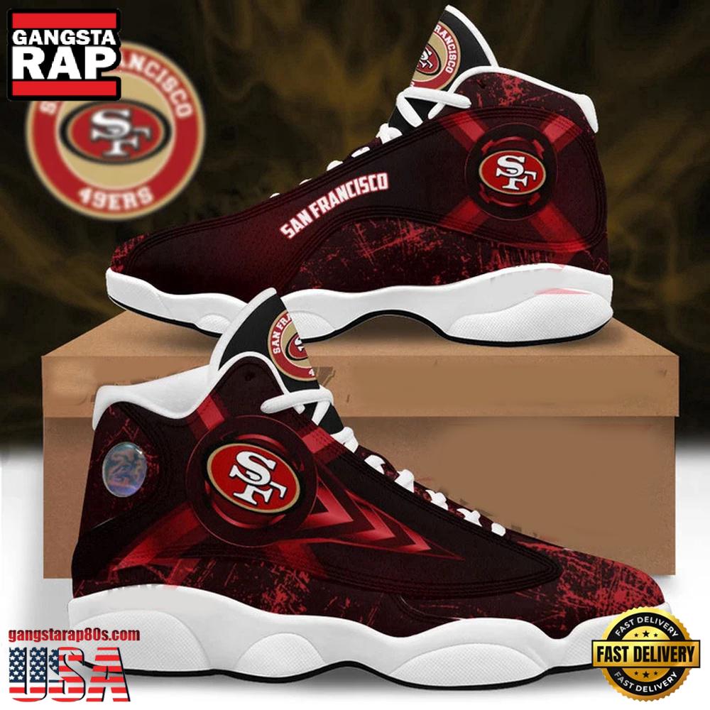 NFL San Francisco 49ers New Design Air Jordan 13 Running Sneakers Shoes For Fans NFL San Francisco 49ers New Design Air Jordan 13 Running Sneakers Shoes For Fans