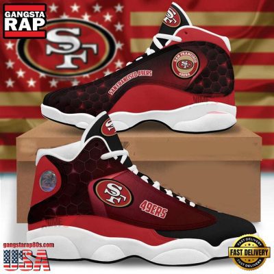 NFL San Francisco 49ers New Design Air Jordan 13 Running Sneakers Shoes