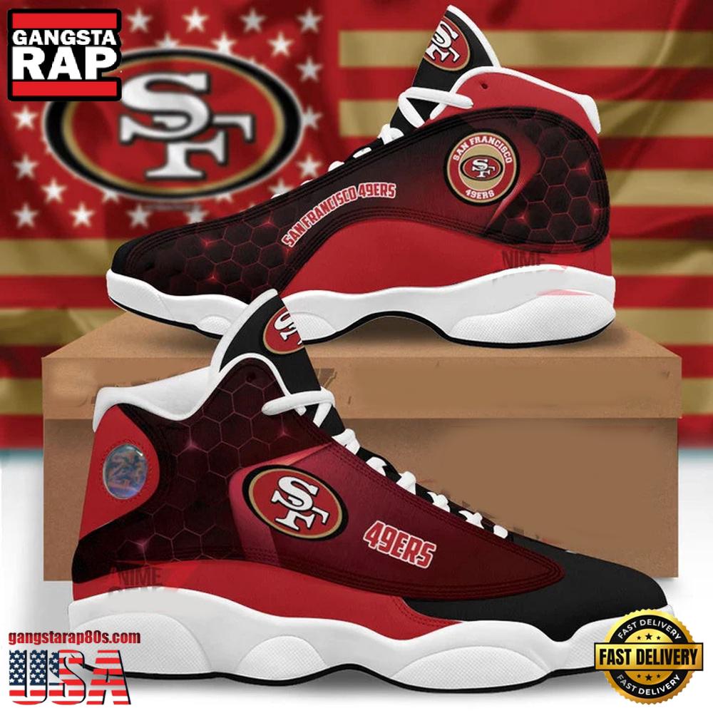 NFL San Francisco 49ers New Design Air Jordan 13 Running Sneakers Shoes NFL San Francisco 49ers New Design Air Jordan 13 Running Sneakers Shoes
