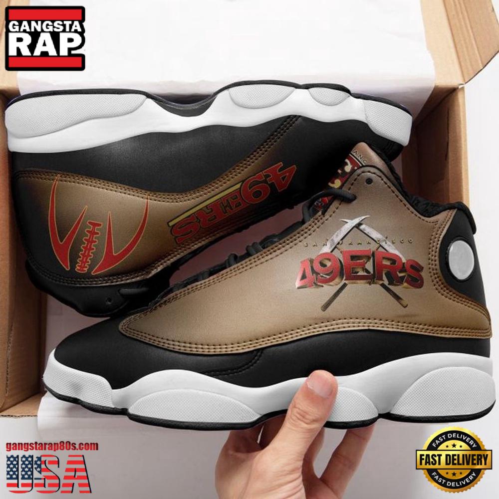 NFL San Francisco 49ers New Design Air Jordan 13 Running Sneakers Shoes NFL San Francisco 49ers New Design Air Jordan 13 Running Sneakers Shoes