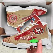 San Francisco 49ers NFL Custom Name Retro Jordan 13 Shoes