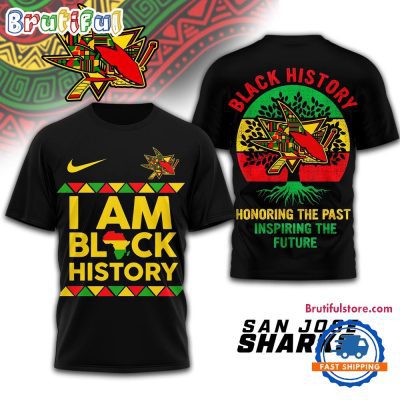 San Jose Sharks 2026 NHL Black History Limited Edition 3D Shirt
