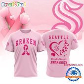Seattle Kraken 2025 NHL Pink Breast Cancer Awareness All Over Print Shirt