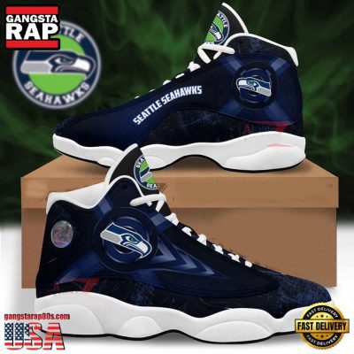 NFL Seattle Seahawks New Design Air Jordan 13 Running Sneakers Shoes For Fans