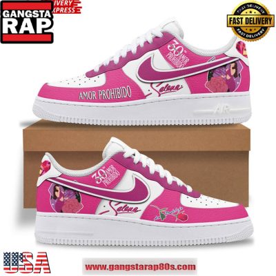 Selena 30th Anniversary Amor Prohibido Air Force 1 Sneakers Shoes