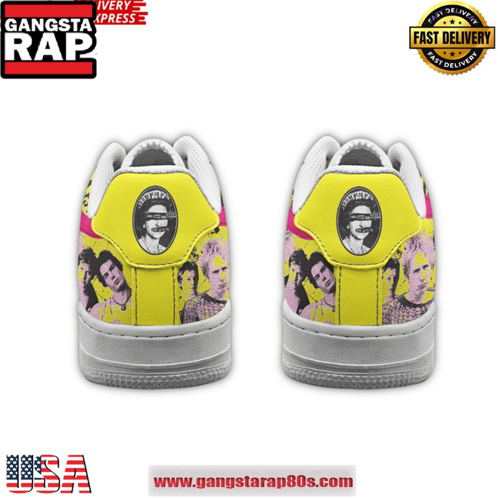 Sex Pistols Rockband Limited Edition Air Force 1 Running Sneakers Shoes Sex Pistols Rockband Limited Edition Air Force 1 Running Sneakers Shoes