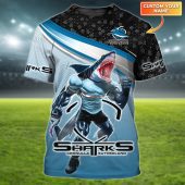 Sharks Personalized Name 3D Tshirt