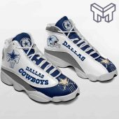 Skull Dallas Cowboys Air Jordan 13 Nfl Big Logo Football White Black J13 Shoes.jpg - demo10