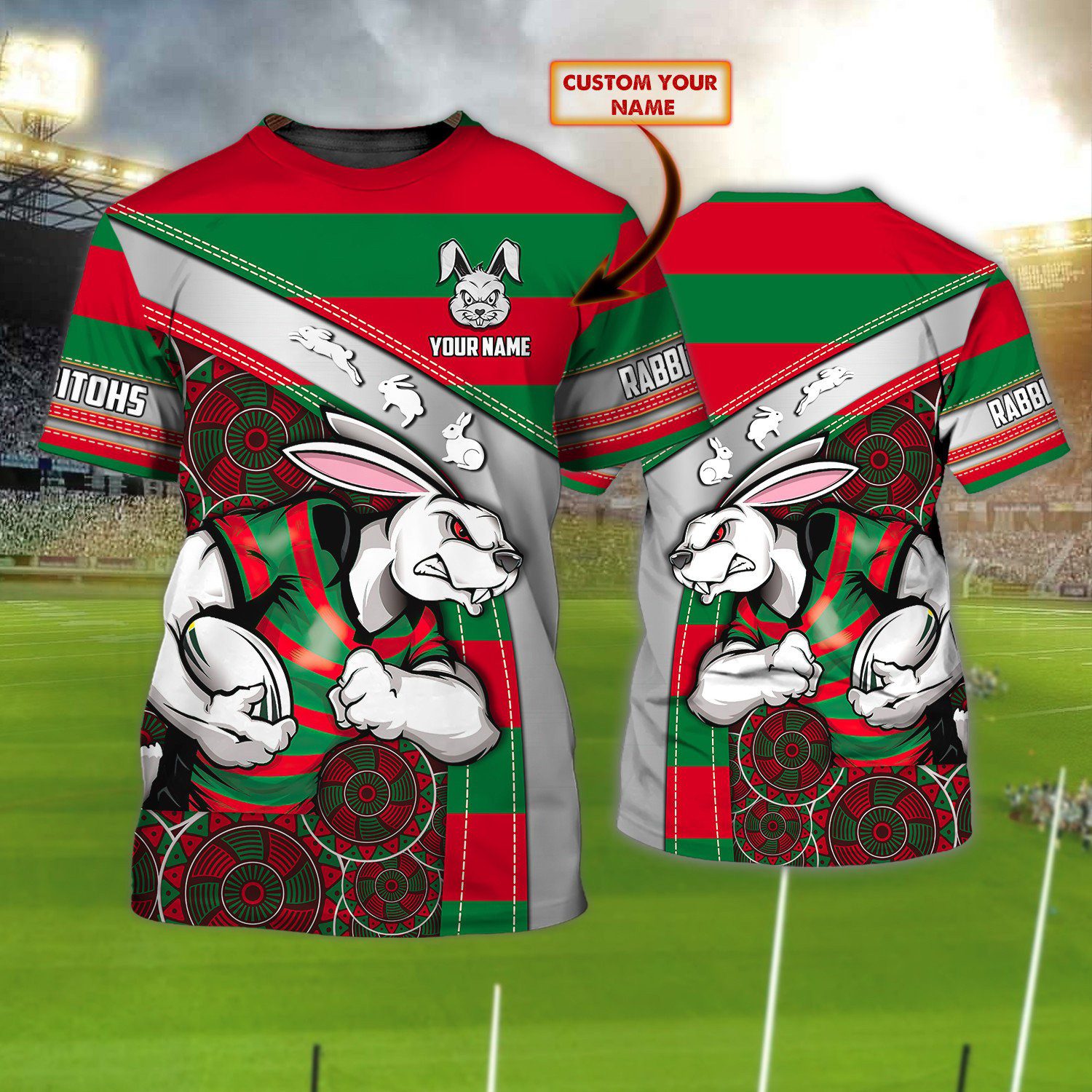 South Sydney Rabbitohs Personalized Name 3D Tshirt Gift For Nrl Fan Tad 02 South Sydney Rabbitohs Personalized Name 3D Tshirt Gift For Nrl Fan Tad 02