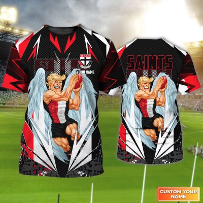 St Kilda Saints | Saints Personalized Name 3D Tshirt Tad 02