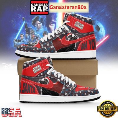 Star Wars I Am Your Santa Christmas Air Jordan 1 Running Sneakers Shoes