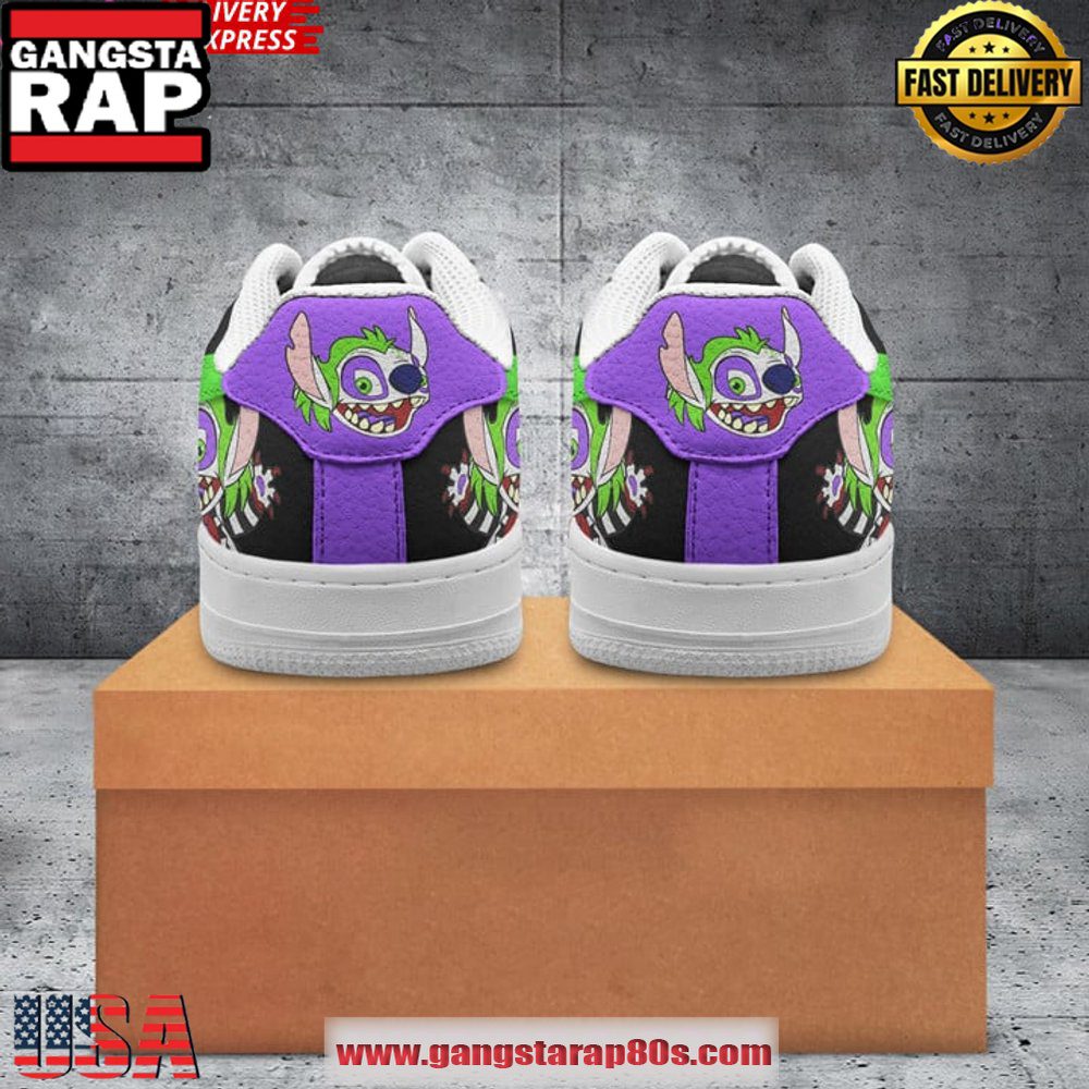 Stitch & Beetlejuice Limited Edition Air Force 1 Sneakers Shoes Stitch & Beetlejuice Limited Edition Air Force 1 Sneakers Shoes