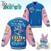 Stitch Happy Easter Ohana Baseball Jacket