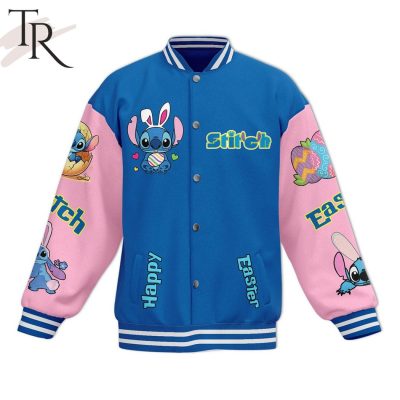 Stitch Happy Easter Ohana Baseball Jacket