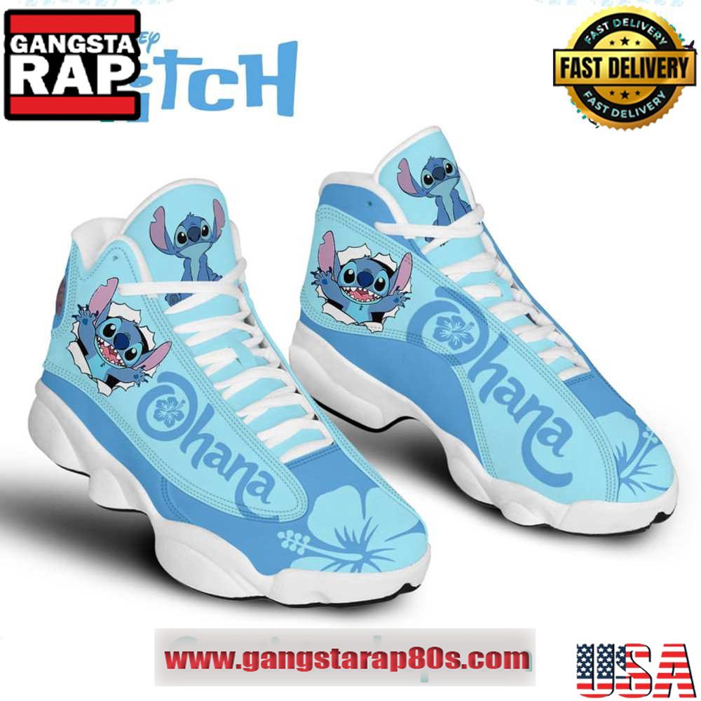 Stitch Ohana Air Jordan 13 Sneakers Shoess Stitch Ohana Air Jordan 13 Sneakers Shoess