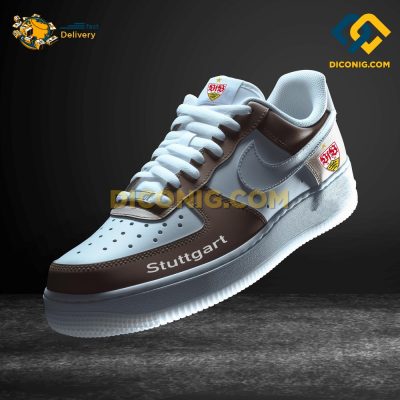 Stuttgart Custom Shoes Brown Bundesliga Air Force 1 DICONIG FASHION