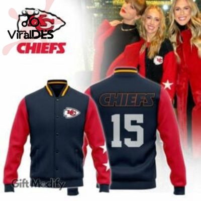 Super Bowl Champion Kansas City Chiefs Navy Design Baseball Jacket Limited