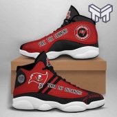 Tampa Bay Buccaneers Air Jordan 13 Nfl Big Logo Fans Sport White Black J13 Shoes.jpg - demo10