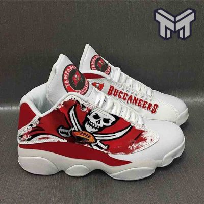 Tampa Bay Buccaneers Air Jordan 13,Nfl Big Logo Football Team White Black J13 Shoes Type03