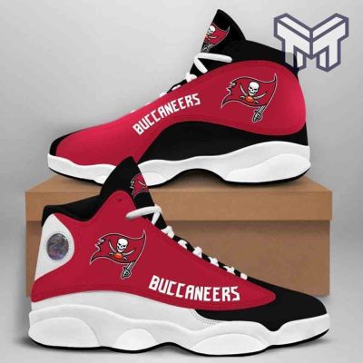 Tampa Bay Buccaneers Air Jordan 13,Nfl Big Logo Football Team White Black J13 Shoes Type04