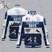 Tampa Bay Rays City And Logo Pattern Print Varsity Jacket You Look Lazy - demo10