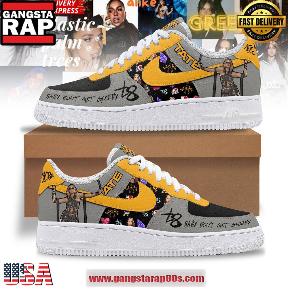 Tate McRae Greedy Limited Edition Air Force 1 Running Sneakers Shoes Tate McRae Greedy Limited Edition Air Force 1 Running Sneakers Shoes