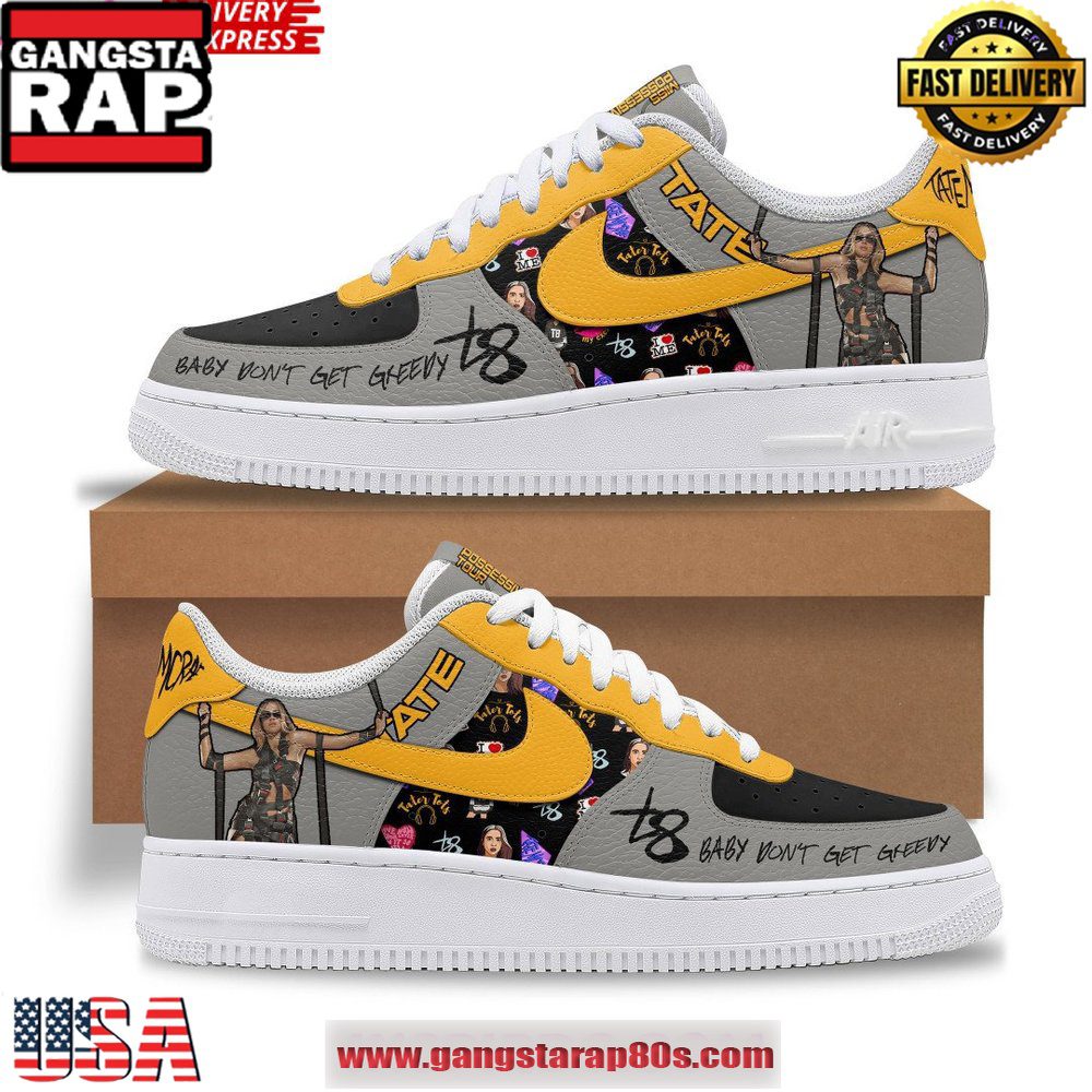 Tate McRae Greedy Limited Edition Air Force 1 Running Sneakers Shoes Tate McRae Greedy Limited Edition Air Force 1 Running Sneakers Shoes