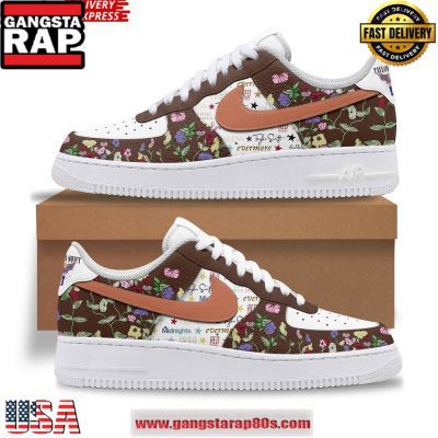 Taylor Swift Floral Limited Edition Air Force 1 Running Sneakers Shoes