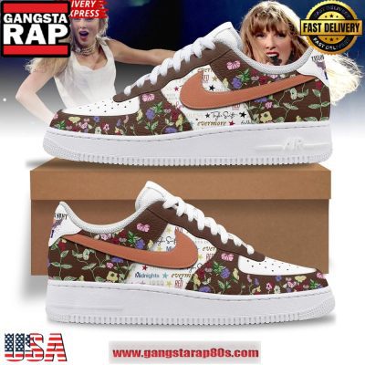 Taylor Swift Floral Limited Edition Air Force 1 Running Sneakers Shoes