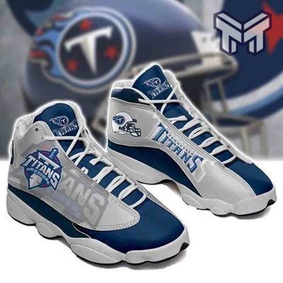 Tennessee Titans Air Jordan 13, Fans Sport Shoes Team Nfl Big Gift For Fans White Black J13 Shoes